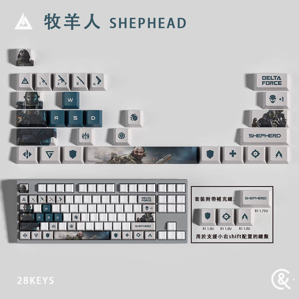 三角洲行動 全幹員 熱昇華PBT 個性鍵帽組