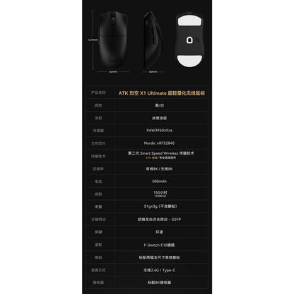 ATK 烈空 X1 PRO/PROMAX/ULTRA/ULTIMATE大師版 無線電競滑鼠