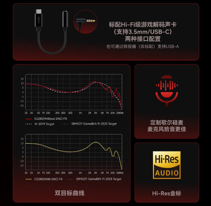 SIMGOT 興戈 光噬 EG280 入耳式 Hi-Res 有線耳機