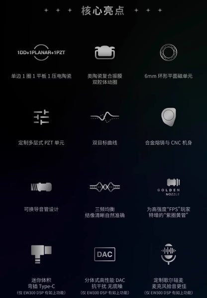 SIMGOT 興戈 EW300 入耳式 Hi-Res 有線耳機