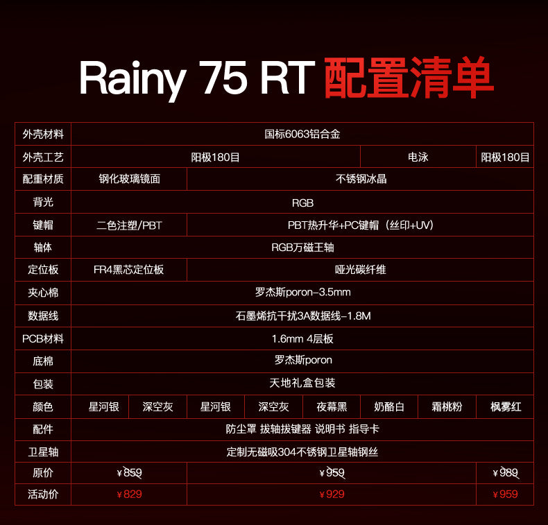 WOB Rainy75 RT 電競鍵盤