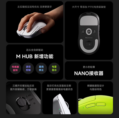MCHOSE 邁從 A7 V2 PRO/ULTRA/PRO+/ULTRA+ 無線電競滑鼠